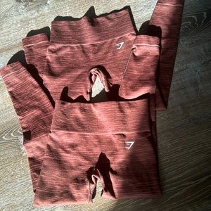 2 new without tags gymshark seamless workout leggings xs Brown